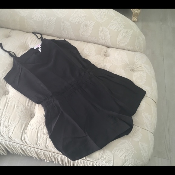 Alice & Trixie Sleeveless Silk Short Jumpsuit, Blk - Picture 6 of 8